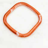 Vintage Marbled Resin Square Bangle Bracelet