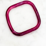Vintage Marbled Resin Square Bangle Bracelet