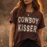 Cowboy Kisser Oversized Mineral Washed Graphic Tee