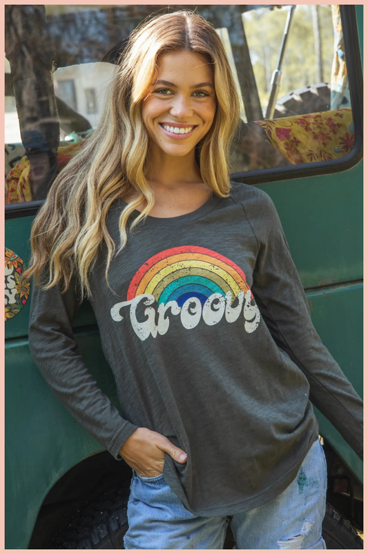 Groovy Boho Cotton Tee Shirt | NATURAL LIFE