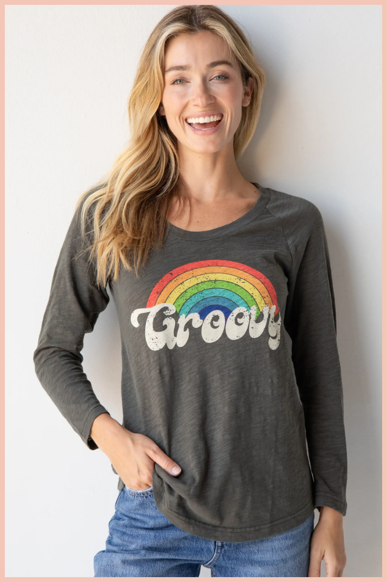 Groovy Boho Cotton Tee Shirt | NATURAL LIFE