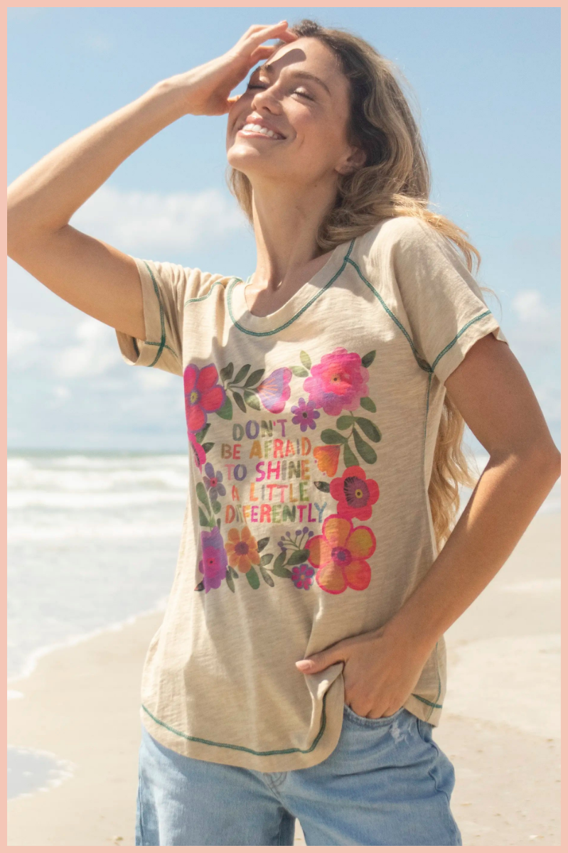 Boho Cotton Tee Shirt | NATURAL LIFE