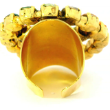 Peace or Bust Adjustable Antique Gold Ring | TOVA