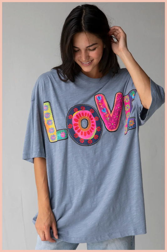 Love Cotton Applique Tee | Natural Life