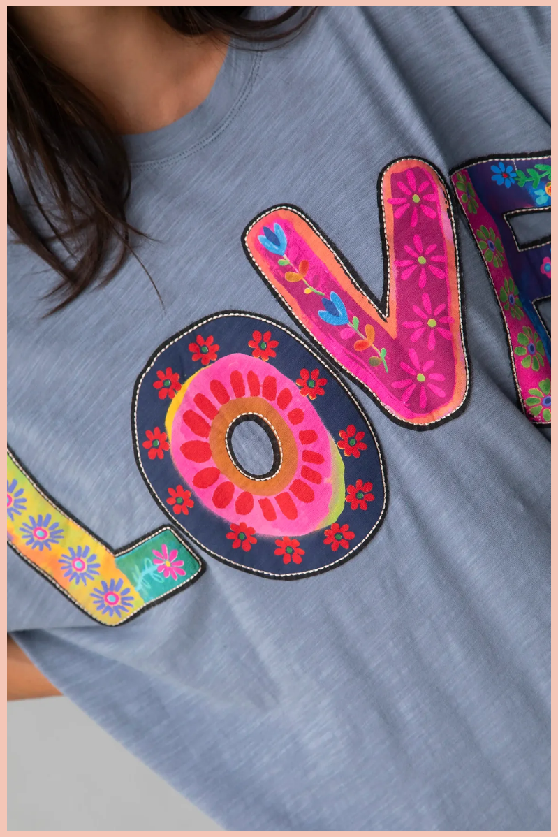 Love Cotton Applique Tee | Natural Life