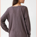 Espresso Heart Long Sleeve Cotton Tee Shirt | Natural Life