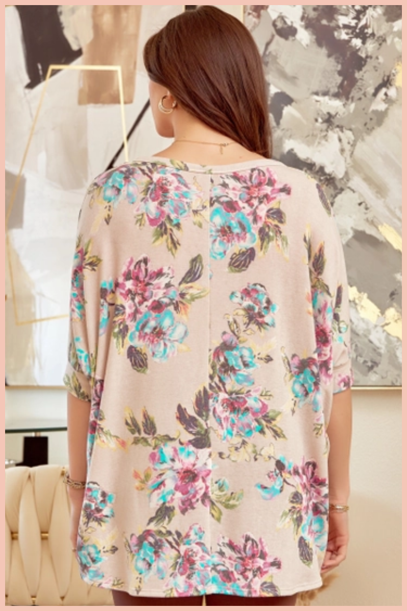 Floral Print Tunic Top