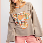 Flower Patch Terry Knit Pullover
