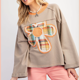 Flower Patch Terry Knit Pullover