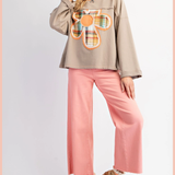 Flower Patch Terry Knit Pullover