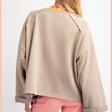 Flower Patch Terry Knit Pullover