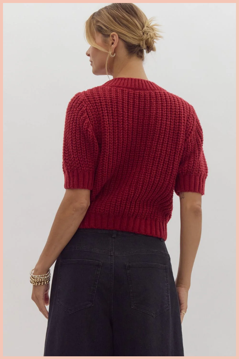 Holiday Plaid Bow Knit Sweater