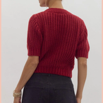 Holiday Plaid Bow Knit Sweater