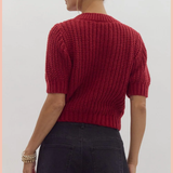 Holiday Plaid Bow Knit Sweater