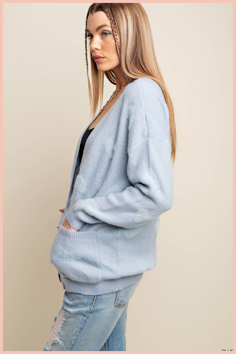 Romantic Blues Cardigan Sweater