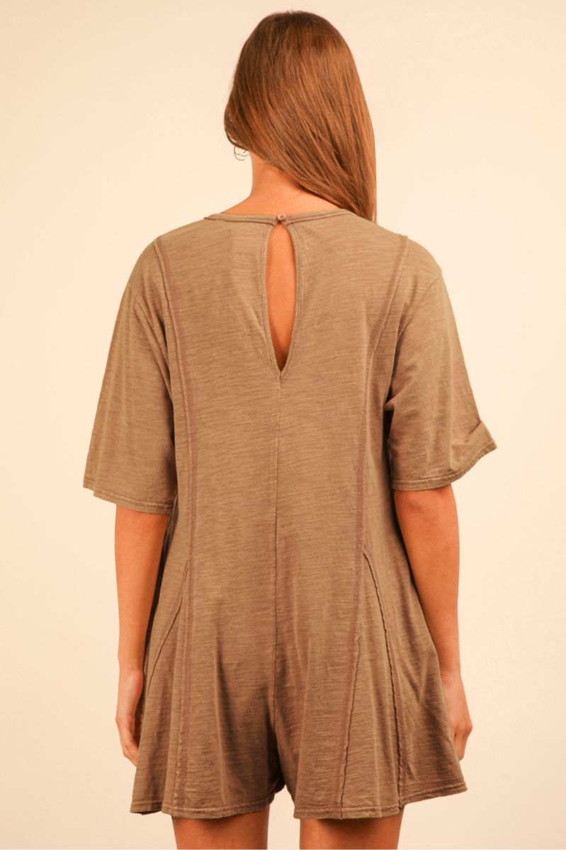 Mineral Washed Comfy Knit Romper