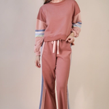 Color Tape Detail Knit Bottoms