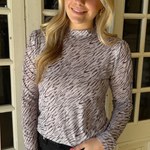 Soft Mesh Lined Long Sleeve Top | Light Mauve