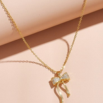 18K Stainless Steel Tarnish-Free Bow Necklace