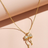 18K Stainless Steel Tarnish-Free Bow Necklace