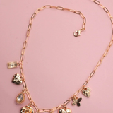 Charm Necklace | Bow Heart Rhinestone Flower