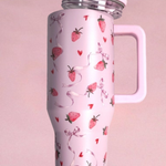 40oz Strawberry Stainless Steel Tumbler