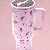 40oz Strawberry Stainless Steel Tumbler
