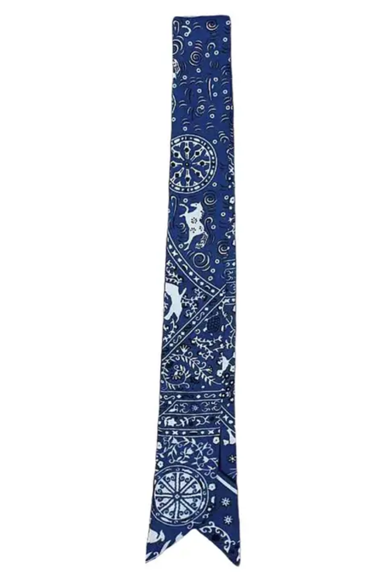 Bandana Print Skinny Scarf