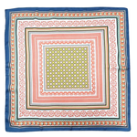 Boho Print Square Scarf | Navy