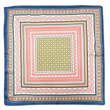 Boho Print Square Scarf | Navy