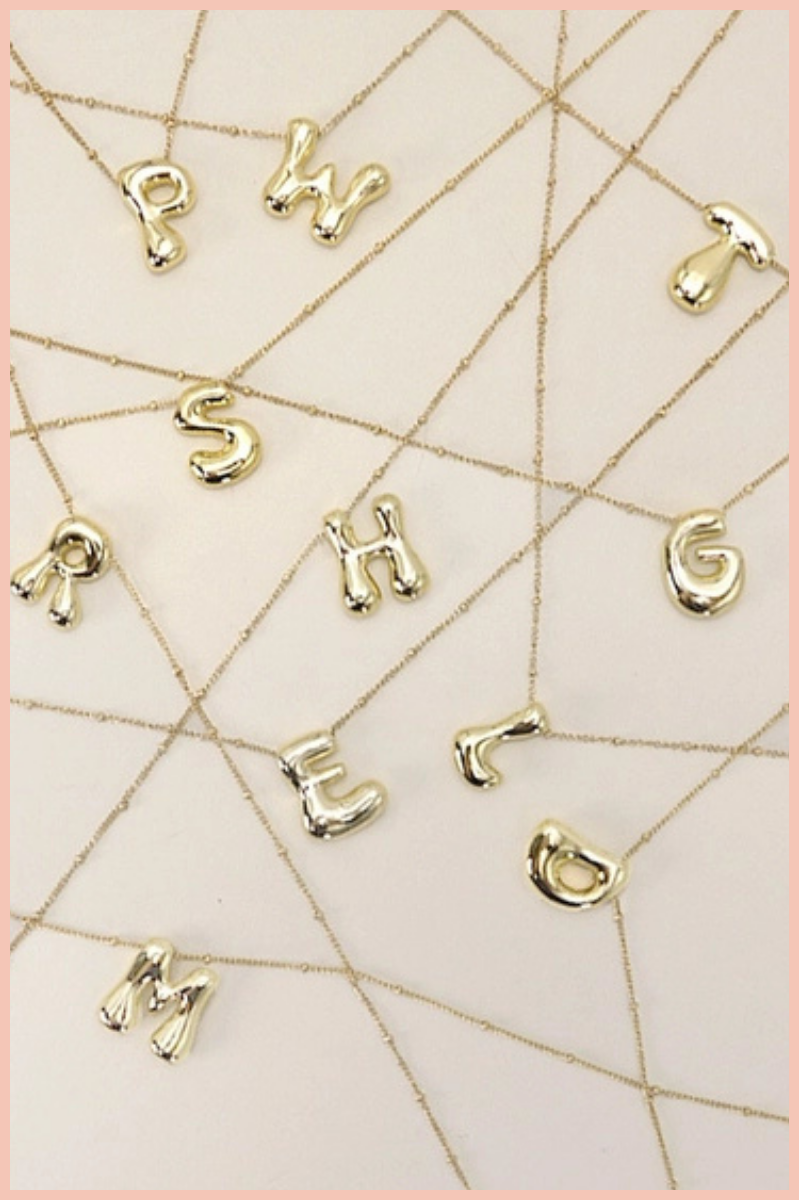 Bubble Letter Necklace