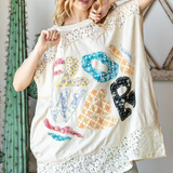 F-L-O-W-E-R Applique Top