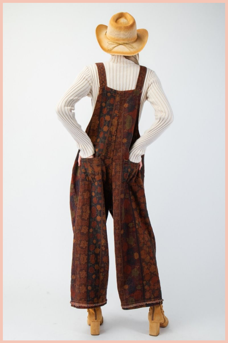 Floral Patchwork Overalls