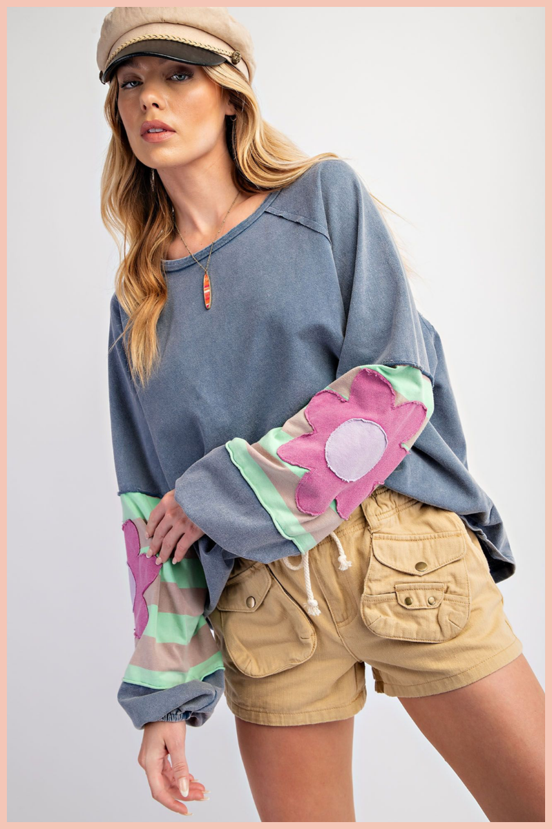 Whimsy Flower Patch Pullover