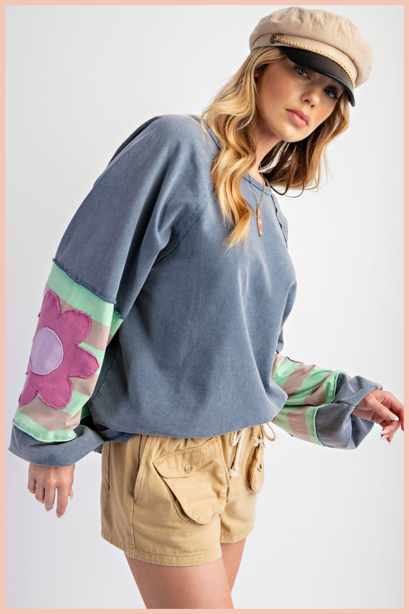 Whimsy Flower Patch Pullover