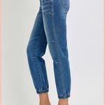 RISEN High Rise Ankle Jogger Relaxed Denim