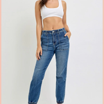 RISEN High Rise Ankle Jogger Relaxed Denim
