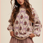 Bows and Flowers Knit Sweater