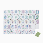 Set of Mahjong tiles with colorful designs and numbers on a white background. Willow Mahjong Tiles | Oh My Mahjong