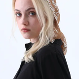 Boho Floral Embroidered Triangle Head Scarf
