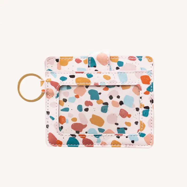 Keyring Wallet | Pink Terrazzo