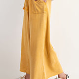 Mineral Wash Terry Knit Wide Leg Pants