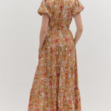 Rust In Bloom Floral Maxi Dress