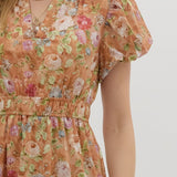 Rust In Bloom Floral Maxi Dress
