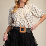 Dots Cotton Voile Blouse