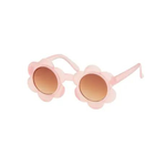 sunglasses with flower frames for kids in pink with brown lenses