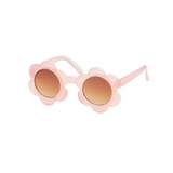 sunglasses with flower frames for kids in pink with brown lenses