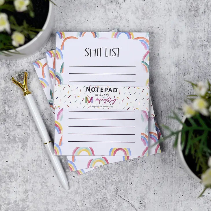 NEW! SHIT LIST FUNNY NOTEPAD