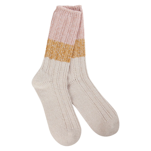 WORLD SOFTEST WEEKEND POINTELLE CREW SOCKS | ROSE MULTI