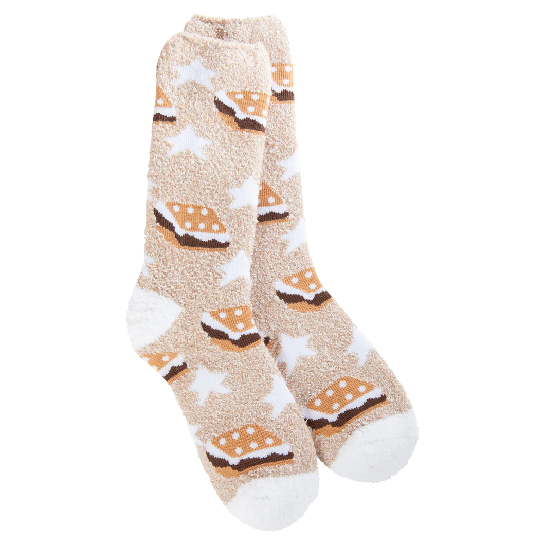 WORLD SOFTEST COZY CREW SOCKS | S'MORES